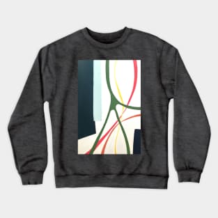 Ribbons of Color Modern Abstract Painting Crewneck Sweatshirt